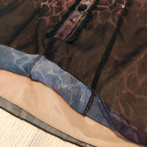 Anthropologie Beguile by Byron Lars Dress Sz 2 Lined Sheer Ombre Romantic Event - Picture 11 of 15